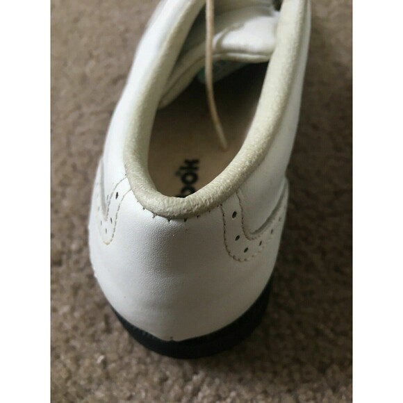 Vintage Reebok Men's Leather Golf Shoes Size 6.5 Metal Spikes White Cleats - Picture 7 of 11